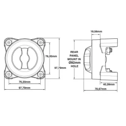 Outlet Trem Coupe circuit Maxi 350A unipolaire | ON-OFF