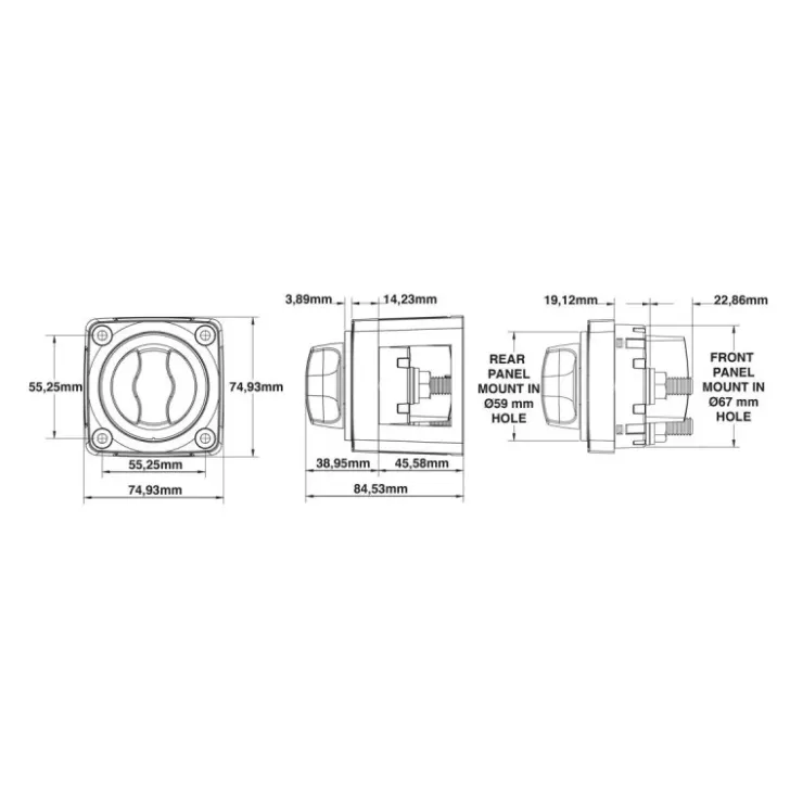 Hot Trem Coupe circuit Mini 300A unipolaire | ON-OFF