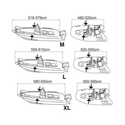 Outlet Trem Housse de bateau 4,25 à 7,10 m