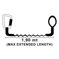 Discount Trem Longe Segura élastique 1 à 1,90m | 1 mousqueton