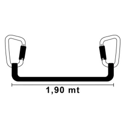 Hot Trem Longe Segura 1,90m | 2 mousquetons
