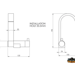 Trem Robinet mitigeur Black Line | rabattable