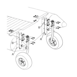 Hot Trem roues relevables ø 360 max 180 kg