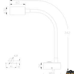 Clearance Trem Spot LED articulé avec prise USB