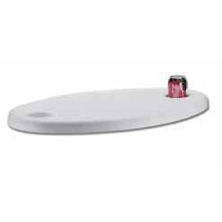 Outlet Trem Table ovale ABS Blanc 70x50cm + pied télescopique et embase