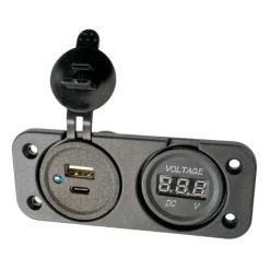 Online Trem Voltmètre + double USB Type A+C