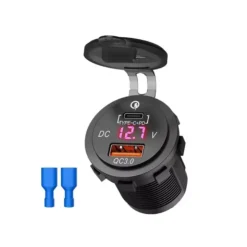 Trem Voltmètre + Prise USB-A 3.0 et USB-C PD