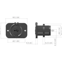 Sale Trem Voltmètre numérique + prise double USB Type A+C