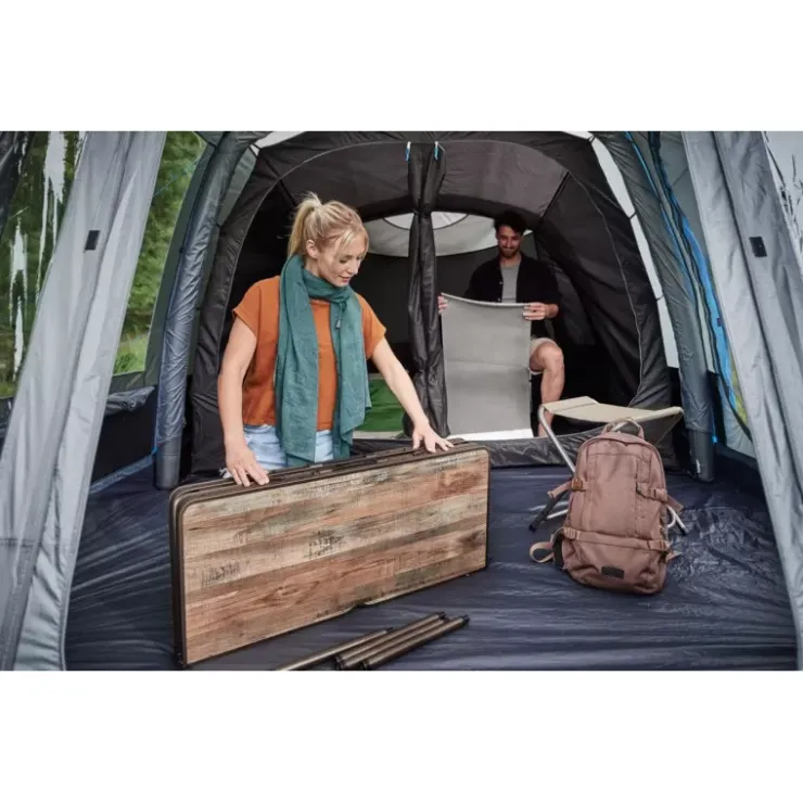 Clearance Trigano Table camping bois flotté + 2 bancs