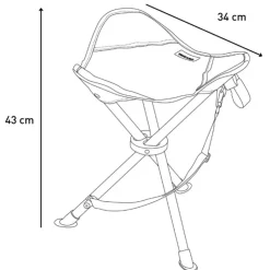 Trigano Tabouret 3 pieds acier