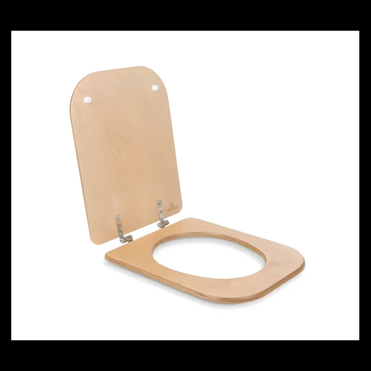 Best Trobolo Siège de toilette en bois avec couvercle