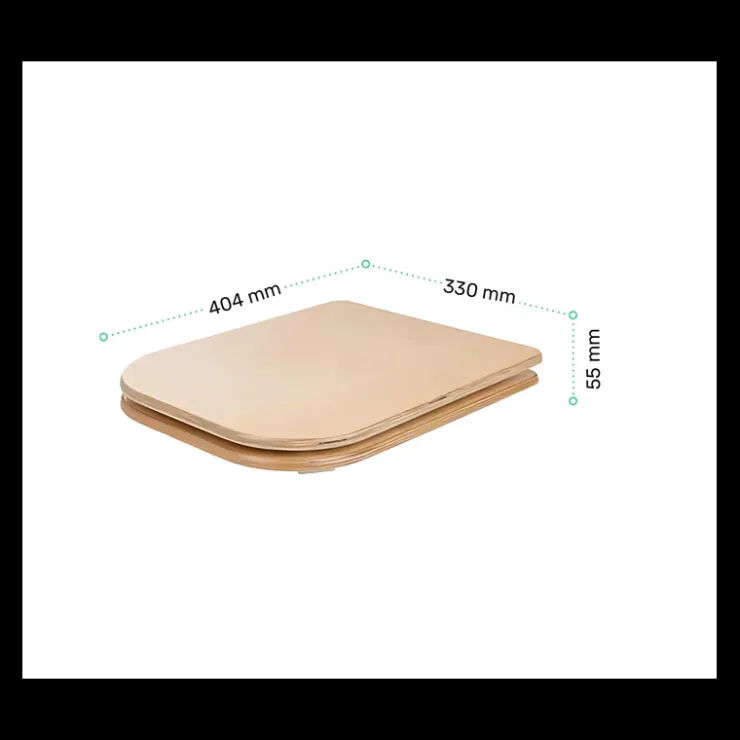 Best Trobolo Siège de toilette en bois avec couvercle