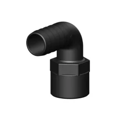 Hot Trudesign Coude 90° FM fileté cannelé noir BSP