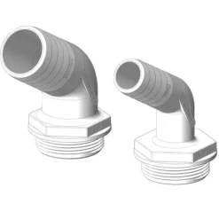 Online Trudesign Coude 120° MM fileté cannelé blanc & joint bleu