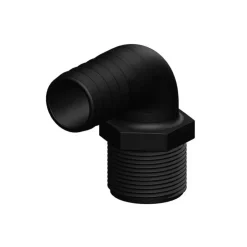 Online Trudesign Coude 90° MM fileté BSP cannelé noir