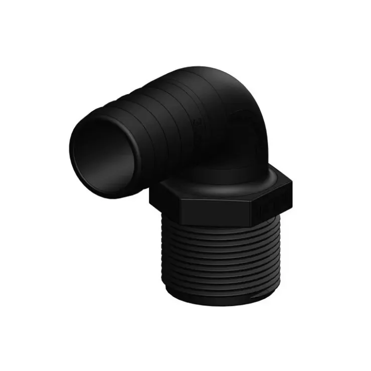 Online Trudesign Coude 90° MM fileté BSP cannelé noir