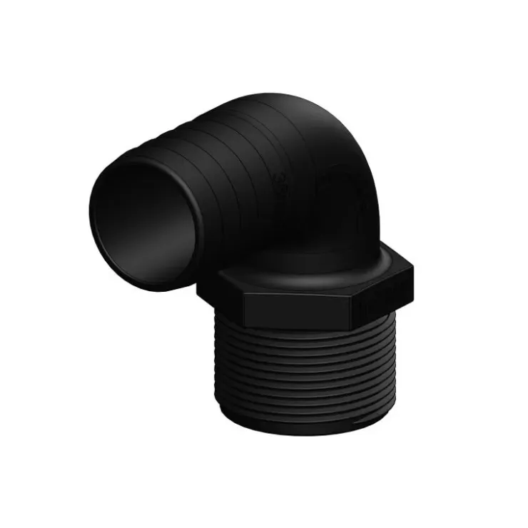 Online Trudesign Coude 90° MM fileté BSP cannelé noir