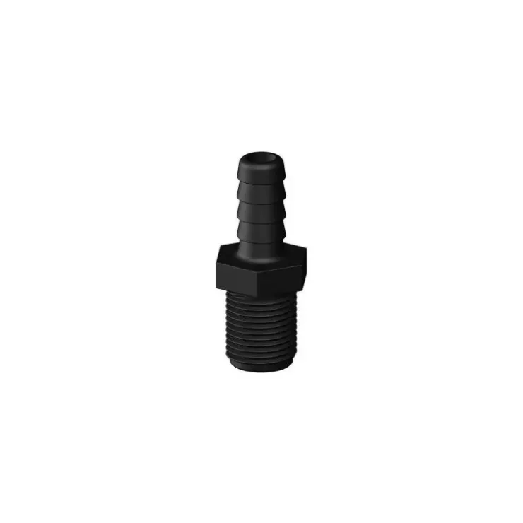 Online Trudesign Raccord droit MM inégal fileté cannelé BSP noir