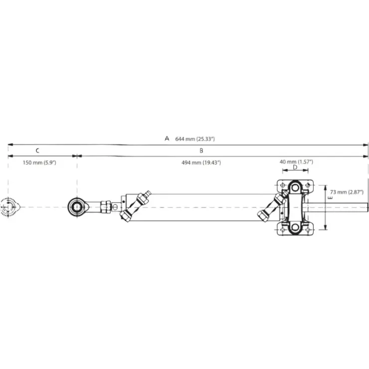 Outlet Ultraflex Kit GoTech-i jusqu'à 115 CV | vérin latéral