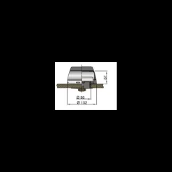 Best Vetus Boîte à dorade inox pour manche inox ø 75/100/125 mm