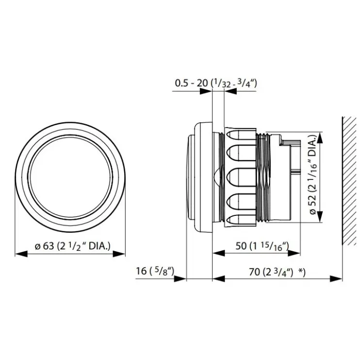 Outlet Vetus Indicateur de niveau d'eau
