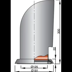 Sale Vetus Manche à air inox ø 125 mm
