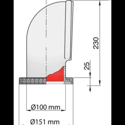Online Vetus Manche à air silicone ø 100 mm