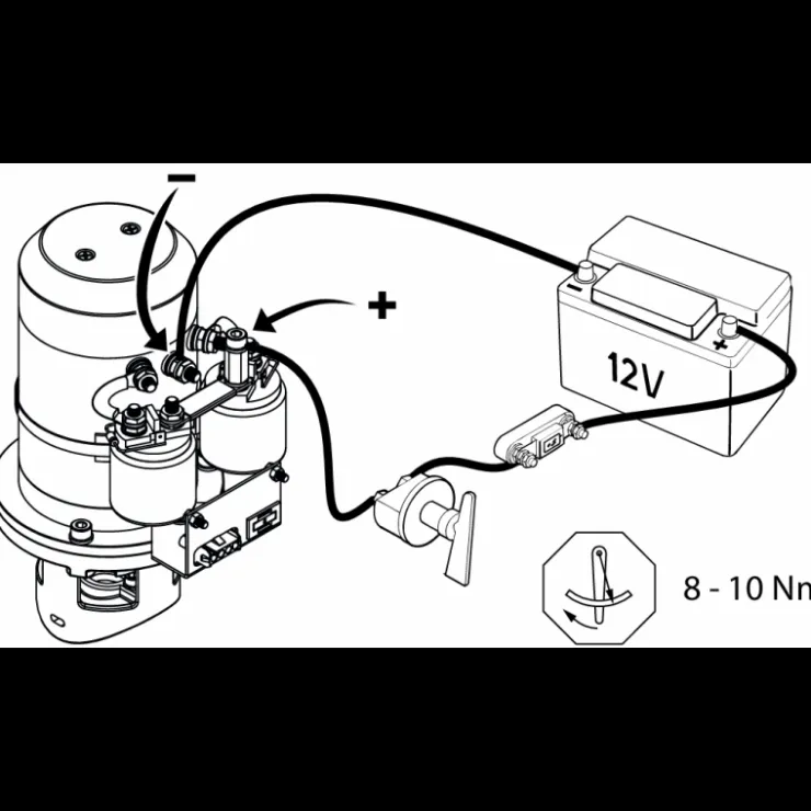 Vetus Propulseur d'étrave conventionnel BOW4512 12V 45 Kg 125 mm