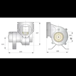Vetus Ventilateur-extracteur en ligne ø102mm