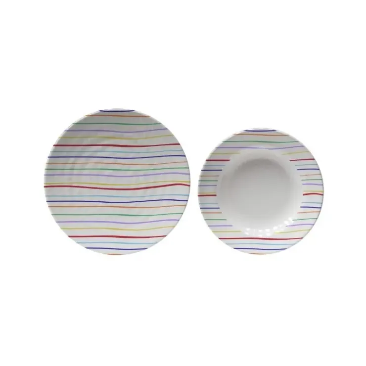 Clearance Via Mondo Set vaisselle 8 pièces Stripes