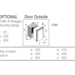 Outlet Vitrifrigo Cadre montage pour C75 & C90