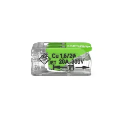 Wago 221 Green 2 entrées | pack de 10