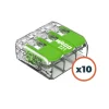 Best Wago 221 Green 3 entrées | pack de 10