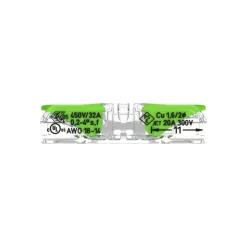 Sale Wago 221 Green Inline 2 entrées en ligne | pack de 10