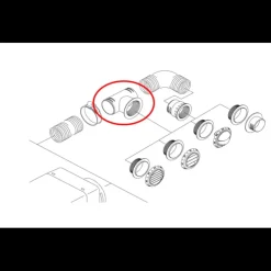 Webasto Raccord T Ø 90-60 mm filetage interne