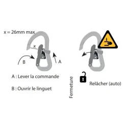 Online Wichard Longe Proline Extensible 2M | 2 Mousquetons | témoin d'usure