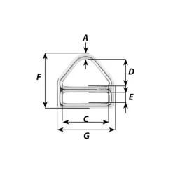 Discount Wichard Triangle à barrette inox 316L
