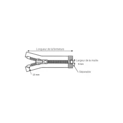 Best YKK Fermeture injectée 9 mm chaine 10 mm blanc